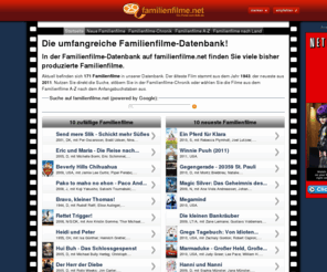 familienfilm.com: familienfilme.net - Die Umfangreiche Familienfilmee-Datenbank
Umfangreiche Film-Datenbank für Familienfilmee