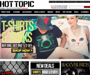 hottpopic.com: Hot Topic
Hot Topic specializes in music and pop culture inspired fashion including body jewelry, accessories, Rock T-Shirts, Skinny Jeans, Band T-shirts, Music T-shirts, Novelty T-Shirts and more - Hot Topic