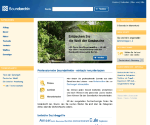 soundarchiv.com: Geräusche und Soundeffekte von Soundarchiv.com - Startseite
