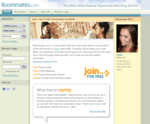 greatroommate.com: Roommates, roommate finder and roommate search service
Roommates.com is a roommate finder and roommate search service. Roommates.com offers an effective way for you to find roommates and rooms for rent.