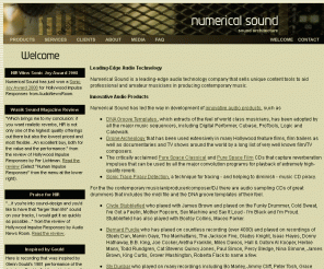 numericalsound.com: Audio samples and innovative sounds from Numerical Sound
Audio products, reverb impulses, sampling CDs and music piracy protection from Numerical Sound