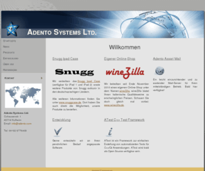 adento.org: Adento Systems Ltd.
Adento Systems Ltd. ist ein 2006 gegründetes Softwarehaus mit Sitz in Hofheim am Taunus nahe Frankfurt (Main).