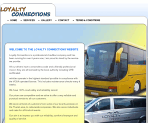 airporttransfersthanet.com: Loyalty Connections
Loyalty Connections is a chauffeur company based in Kent, England. Professional driven A to B services. Day Trips, Trips Abroad, Airport Transfers, Group Trips, Plus Many more!