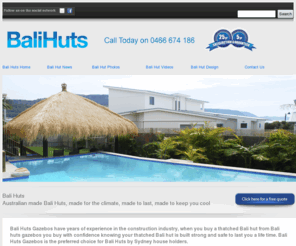 balihut.com.au: Bali Huts
Bali Huts made in Australia, call Marcus on 0466 674 186 for your own custom made Bali Hut today. go Bali with Bali Huts