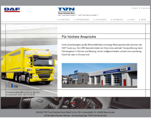 daf-neumuenster.com: TVN Truck Vertrieb Nord - DAF LKW Neumünster
Verkauf von DAF LKW Trucks und Gebrauchtfahrzeugen in Schleswig-Holstein