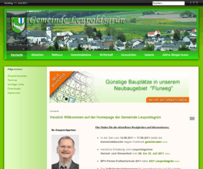 leupoldsgruen.org: Gemeinde Leupoldsgrün - Herzlich Willkommen auf der Homepage der Gemeinde Leupoldsgrün
Der offizielle Homepage-Auftritt der Gemeinde Leupoldsgrün, Tor zum Frankenwald, gelegen im Landkreis Hof in Hochfranken direkt an der Autobahn A9 in Bayern ganz oben.