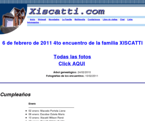 xiscatti.com: Xiscatti
Sitio de todas las personas con apellido Xiscatti