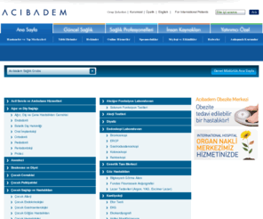 acibademkalpsagligi.org: ACIBADEM SAĞLIK GRUBU - Hastaneler,Tıp Merkezleri,Poliklinikler,Laboratuvarlar
Acıbadem Sağlık Grubu hastaneleri, tıp merkezleri ve laboratuvar hizmetleri ile her zaman hastalık teşhis ve tedavilerini tüm tıbbi birimlerde başarıyla gerçekleştirmektedir.
