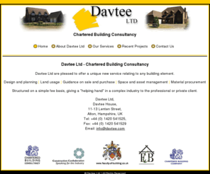 davtee.co.uk: Davtee Ltd - Chartered Building Consultancy
Davtee Ltd Chartered Building Consultancy.