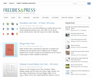 freebiespress.com: Roundups Best Freebies For Graphic Web Designers » FreebiesPress
freebiesPress.com is the places to round-ups the best freebies for web designers, freebies for Graphic Designers including free vectors, photoshop brushes, WordPress Themes, fonts, icons, etc.
