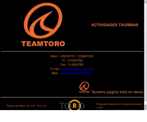teamtoro.es: TEAMTORO
ACTIVIDADES TAURINAS, RECORTADORES