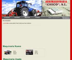 agrichico.com: Agrimaquinaria Chico, tractores y herramientas para la agricultura en Puerto Lumbreras, Murcia
Bienvenido a la página de Agrimaquinaria Chico, si buscas un tractor de segunda mano, nuevo o usado aqui lo puedes encontrar. Estamos en puerto lumbreras, murcia. También disponemos de tractores, herramienta, aperos, repuestos de tractores Volvo