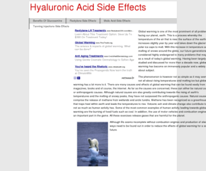 hyaluronicacidsideeffects.com: Hyaluronic Acid Side Effects
Human beings have been obsessed with young age .When we are young we can do a lot of things. We can play dance and participate in adventures. Actually it is the most wonderful time of our life. There are people who want to again become young but it is said that time can only move forward and can never go backward. As a result we become old and dream of when we were young. But with the revolution in science and technology we are able to overcome some of the effects of the old age. The most visible and the common effect is the wrinkle of our skin and each one of us like to remove the wrinkles come what may so that we look fresh. The deficiency of hyaluronic acid is responsible create wrinkles on the skin.