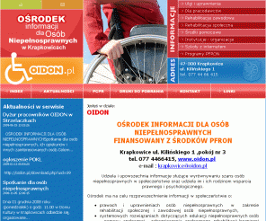 oidon.pl: OiDON Krapkowice  | OIDON
OiDON :: Ośrodek Informacji dla Osób Niepełnosprawnych w Krapkowicach finansowany ze środków PFRON