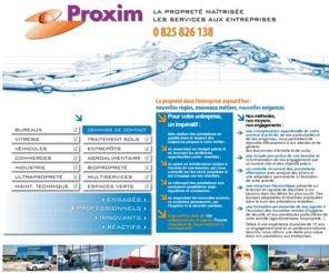 proxim-proprete.fr: Proxim Propreté et Services à Avignon
Proxim est une société de nettoyage industriel sur Vaucluse, Gard, Hérault, Bouches-du-Rhône.