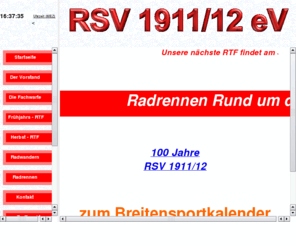 rsv1911-12.de: RSV 1911 / 12 e.V.
Wir sind ein Radsportverien mit den Sparten: