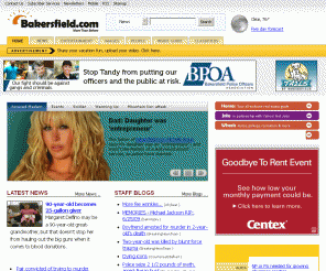 californian.net: Bakersfield.com - Kern County news, events, shopping & search
Bakersfield.com is the online news site of The Bakersfield Californian, serving Bakersfield and greater Kern County with news, classifieds, real estate, jobs, autos, shopping, weather, calendar, events, blogs, and local search.