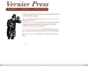 vernier.co.uk: Vernier Press
publisher of books on scientific and medical instruments, including publisher of books on scientific and medical instruments, including corkscrews