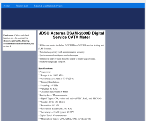 dsam-2600.com: JDSU Acterna DSAM-2600B Digital Service CATV Meter
JDSU Acterna DSAM-2600B Digital Service CATV Meter