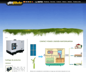 genpower.es: Soma - GenPower - Grupos Electrógenos
 Soma - Genpower, empresa comercializadora y instaladora de grupos electrógenos, electricidad ininterrumpida y energías alternativas. Torreserona, Lleida, Cataluña, España