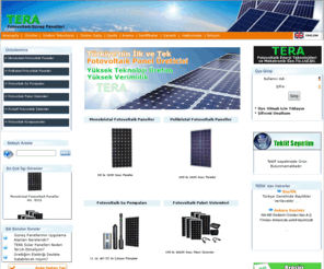 tera-solar.com: TERA Fotovoltaik Enerji Teknolojileri, Tera Solar, Solar energy, Monokristal Fotovoltaik, Polikristal paneller
TERA SOLAR fotovoltaik PV panellerin Türkiye’de üretimi amacıyla kurulan ve bu konuyla ilgili olarak araştırma geliştirme, tasarım ve üretim çalışmalarında bulunan bir yeni teknoloji şirketidir.