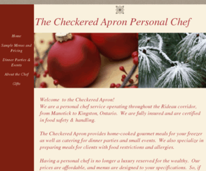 thecheckeredapron.com: Home
The Checkered Apron Personal Chef Service serving the greater Ottawa area.