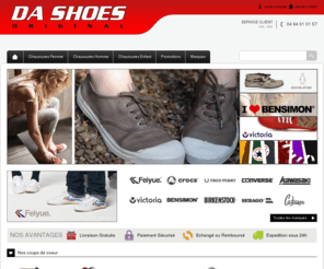 dashoes.com: Chaussures Mode - Homme Femme Enfant - Da Shoes
Découvrez Da Shoes - Chaussures Mode de Marques - LIVRAISON GRATUITE   Fred Perry, Converse, Bensimon, Birkenstock, Crocs, Havaianas. 