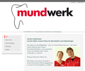 dent2dent.com: Mundwerk- Essen | Implantologie | Parodontologie - Start
Zahnärztliche Gemeinschaftspraxis für Implantologie und Parodontologie in Essen