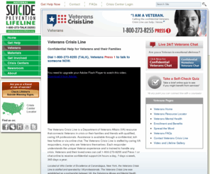 veteranacrisisline.org: National Suicide Prevention Lifeline - Veterans
National Suicide Prevention Lifeline 1-800-273-TALK (8255): Suicide hotline, 24/7 free and confidential, nationwide network of crisis centers