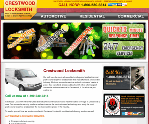 crestwoodlocksmith.com: Crestwood Locksmith  | 60445  Locksmith Services | 1-800-530-3314
Call now: 1-800-530-3314. Crestwood Locksmith offers a full range of automotive locksmith service in Crestwood, IL. Our staff uses the most advanced technology and applies the most professional expertise at absolutely the most affordable prices in the industry. 