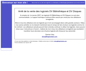 damienvicq.com: Logiciels shareware de gestion de collection: DV Bibliothèque et DV 
Disques
