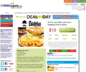 redemshank.com: Deal Of The Day - CyberCoupons.com
Save between 50% and 90% at locations throughout the Greater Puget Sound Region at CyberCoupons!