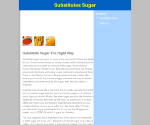substitutesugar.org: Substitute Sugar The Right Way
sugar substitutes