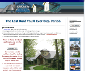 themetalpros.com: Metal Pro Roofing Company  | Roofers in Indiana, Illinois, Wisconsin, Ohio and Kentucky  -  Metal Tile Slate Roofs
Indianapolis based roofing company providing quality shingle, tile, shake, slate and metal roofs.  Our experienced roofers install and repair new and hail storm damaged roofs.
