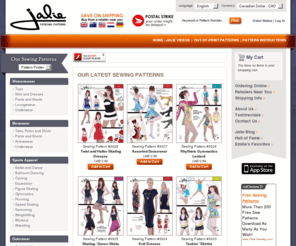 jalie.com: Sewing Patterns by Jalie  - Jalie Sewing Patterns
Sewing patterns by Jalie - Womenswear, menswear, sportswear, outerwear, dancewear, skatewear, loungeware, cloth diaper patterns