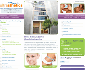 ultrasthetics.com.ar: Cirugía estética-Cirugía plástica-Ultrasthetics Argentina
Ultrashtetics Cirugia plastica y estetica a cargo de cirujanos plasticos de primer nivel. Lipoaspiracion, aumento de mamas, hilos tensores, microtransplante capilar y otros procedimientos.