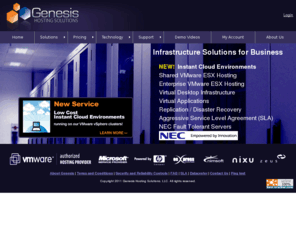 vmwareserviceproviders.com: Genesis Hosting Solutions: Flexible Virtual Infrastructure Hosting
Genesis Hosting Solutions: Flexible Virtual Infrastructure Hosting