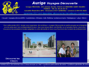 aurige.fr: Aurige Voyages Découverte - Le spécialiste des Voyages Découverte
Aurige Voyages Découverte - Le spécialiste des Voyages Découverte