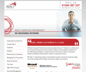 reactcp.co.uk: Installing and Supporting IT Systems - React
React Computer Partnership are experts in installing and supporting business IT systems.