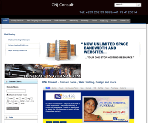 cnjconsultonline.com: CNJ Consult-Web Hosting, Domain Name Registration,Design and more
Ghana, Nigeria, South Africa. Pay with Alertpay, Liberty reserve, moneybookers, PayPal for Web Hosting, Domain Name Registration, dedicated servers or reseller web hosting.