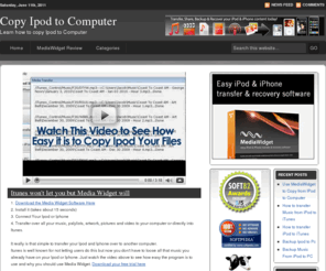 copyipodtocomputer.com: Copy Ipod to Computer
Learn how to Copy Ipod to Computer.  It is very easy to transfer your Ipod to any PC.