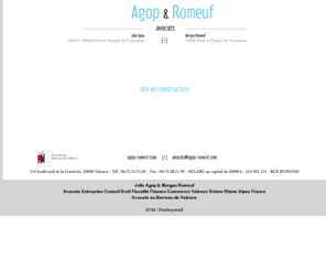 agop-romeuf.com: Agop et Romeuf Avocats Entreprise Conseil Droit Fiscalité Finance Commerce Valence Drôme Julie Agop Morgan Romeuf Associés Rhône Alpes France
