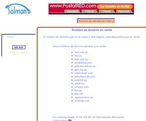 almalatina.com: enventa.salman.es
Nombres de dominio disponibles para su venta, de Salman servicios de internet