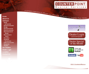 counterpointmusic.ca: Counterpoint Music
Counterpoint Musical Services - a Canadian musical instrument wholesaler.