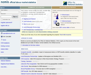 geoinfocentre.com: nomis - official labour market statistics
nomis - official labour market statistics