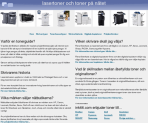 lasertoner24.se: lasertoner24.se - toner, färgpatroner & lasertoner
Beställ toner på Internet och spara pengar. Här får du bäst pris på toner, färgpatroner, toner till skrivare snabba leveranser.