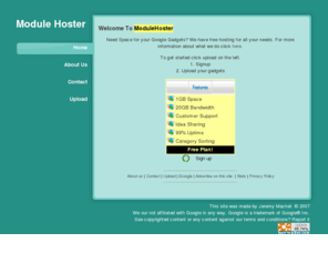 modulehoster.com: Module Hoster
Host all you Google Modules for free! Also get your modules categorized.