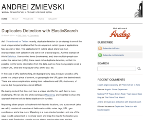 zmievski.org: Andrei Zmievski » Life, technology, and other good things
Life, technology, and other good things