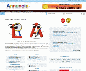 annuncia.it: Annunci gratuiti , annunci economici e inserzioni personali gratis
Annuncia.it: annunci gratuiti , annunci economici e inserzioni personali gratis con foto.