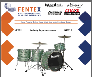 fentex-percussion.com: Fentex - Ludwig-drums - Istanbul - Agop - Alchemy
